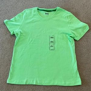 size L, bust up to 40” inches, green shirt, new condition